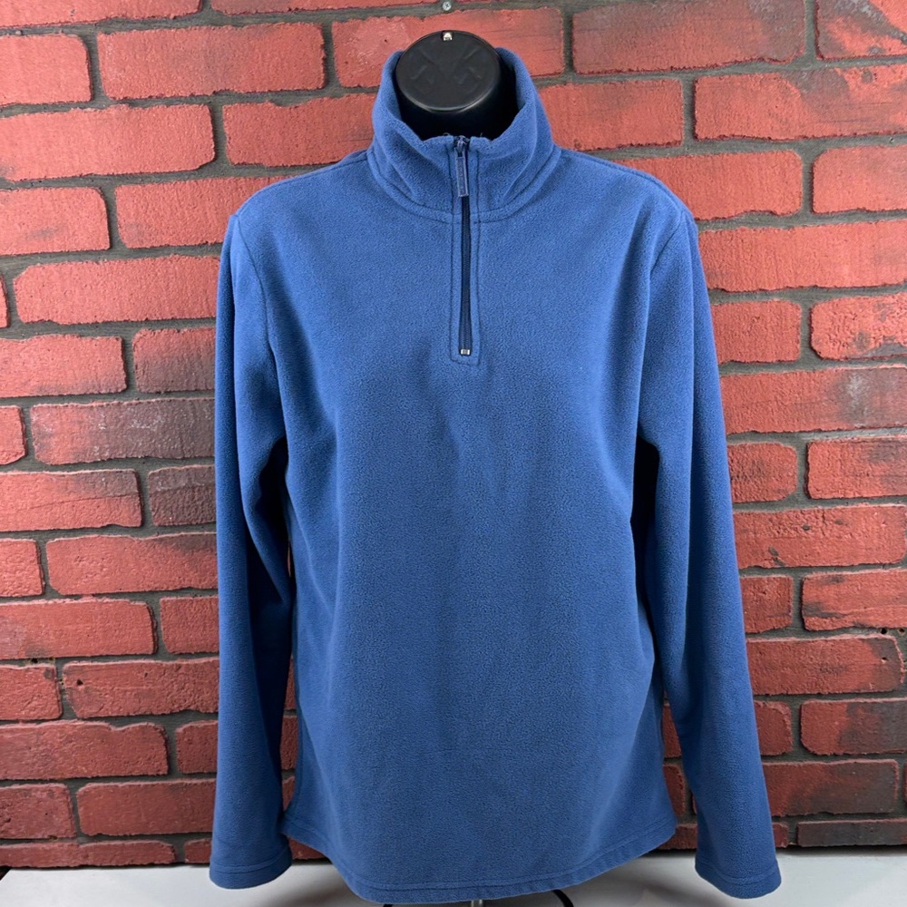 Knockers Sweatshirt Womens Small Blue Fleece Quarter-Zip